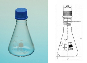 Erlenmeyer-lombik csavarmenettel